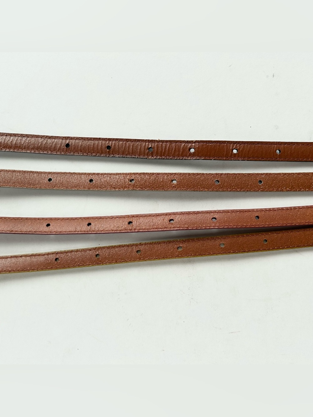 4 X Uniqlo lacquered leather skinny belt - Picture 7 of 10